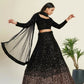 Jyoti Fashion Women's Black Velvet Heavy Sequins Semi Stitched Designer Lehenga Choli Set | Swadesiicart