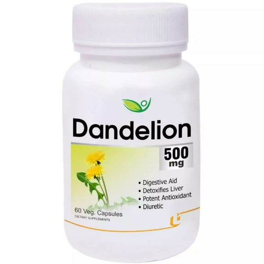 Biotrex Dandelion 500mg Veg Capsules | Swadesiicart
