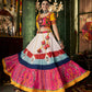 AI Fashion White Maslin Cotton Designer Navratri Lehenga Choli Collection