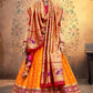 DEIANA'S Beautiful Jari Silk Weaving Lehengha choli - Orange | Swadesiicart