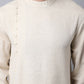 Even Apparels Cream Pure Cotton Men's Kurta With Side Placket | Swadesiicart