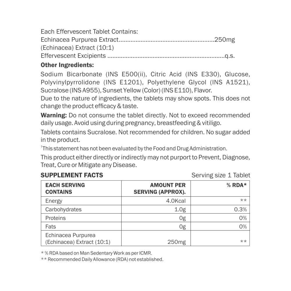 Azafran Actives Echinacea Tablets | Swadesiicart