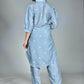 Morchari Digital Print Semi Muslin Co-Ord Set Top & Trouser-Multicolor - Swadesiicart