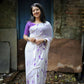 Lavender Poly Georgette Tie and Dye Saree with Unstitched Blouse - Hiral Fashion | Swadesiicart