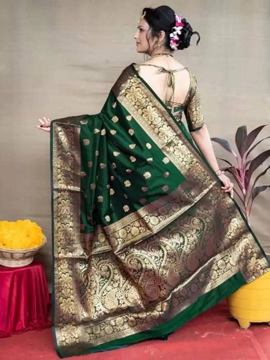 Anouk Woven Design Zari Banarasi Saree | Swadesiicart