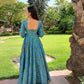 Aayaa Pure Ab Cotton Gown With Heavy Digital Print - Multi Color