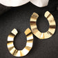 NVR Women Gold-Polished Contemporary Drop Earrings - Swadesiicart