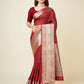 Joban Fashion Red Small Butti Banarasi Silk Sarees | Swadesiicart