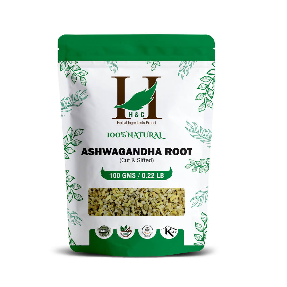 H&C Herbal Ashwagandha Roots Cut & Shifted Herbal Tea Ingredient - Just Jaivik