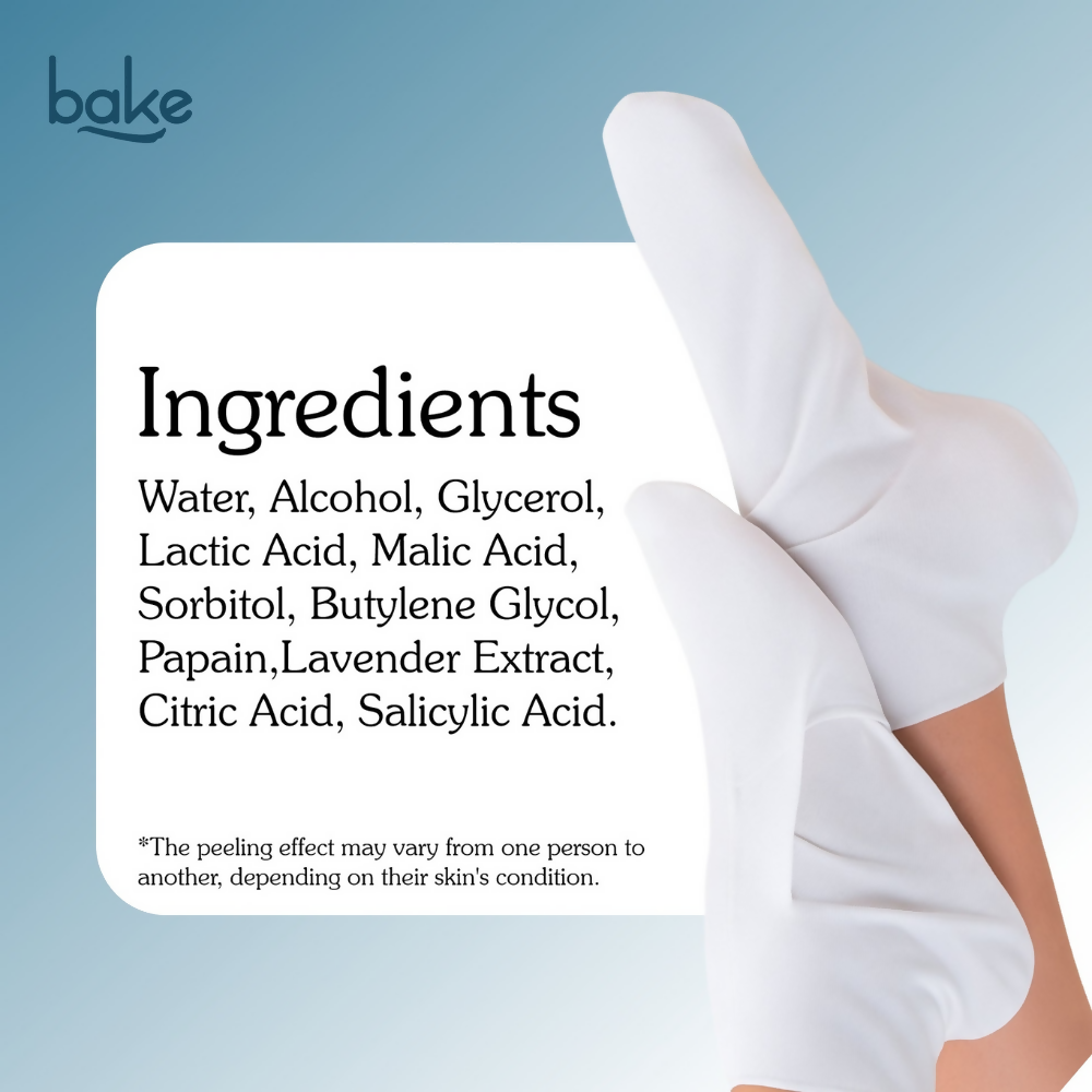 Bake AHA + BHA Peeling & Exfoliating Foot Mask | Swadesiicart