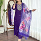 Blue Viscose Chanderi Stitched Suit With Dupatta - Tanisha | Swadesiicart