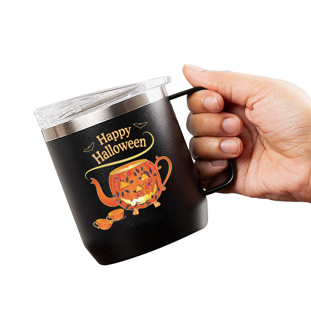 Halloween Mug, Insulated, 11.8 Oz, 350ml (Black)