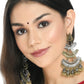 Mominos Fashion Johar Kamal Beautiful Silver & Gold Earrings - Swadesiicart