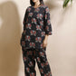 Breathables Abstract Black Cotton Co-Ord Set