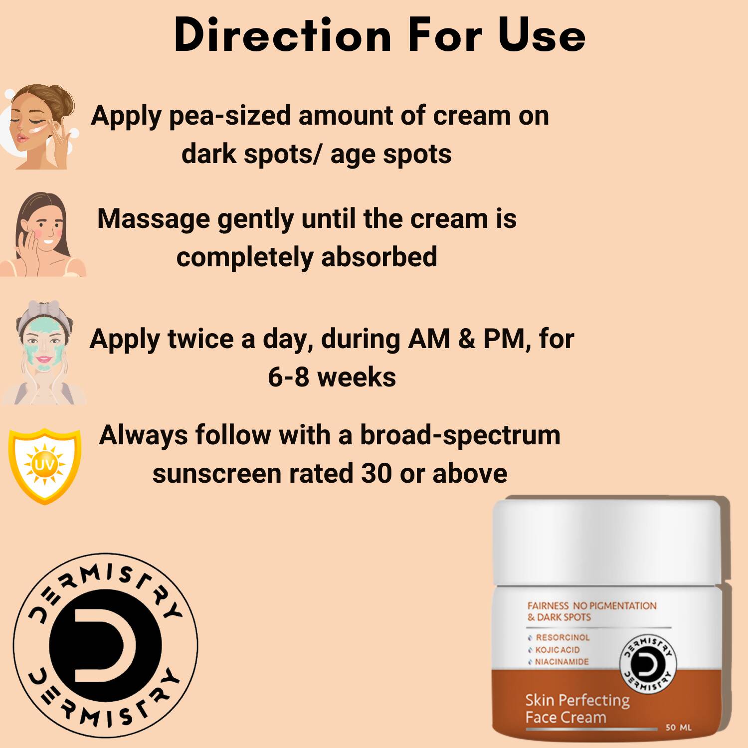 Dermistry Skin Perfecting Face Cream & Skin Perfecting Face Wash - Swadesiicart