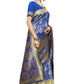 Vamika Banarasi Jaquard Blue Weaving Saree | Swadesiicart