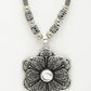 NVR Women's Silver-Toned Floral Shape Pendant with Chain | Swadesiicart