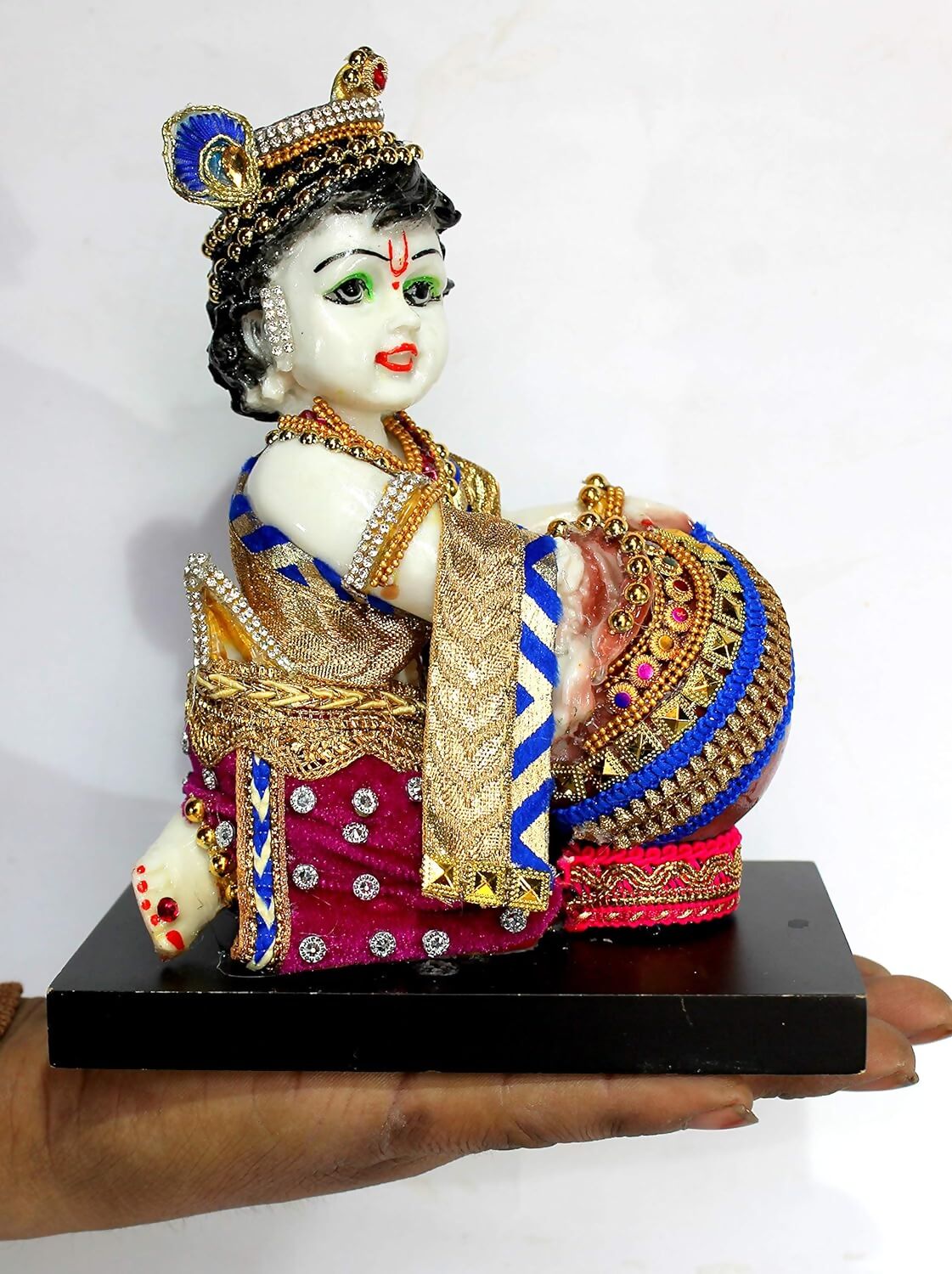 Esplanade Resin Krishna Makhan Chor Statue - Swadesiicart
