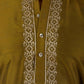 Bluesaanchi Men's Handloom Embroidered Field Drab Kurta Set | Swadesiicart