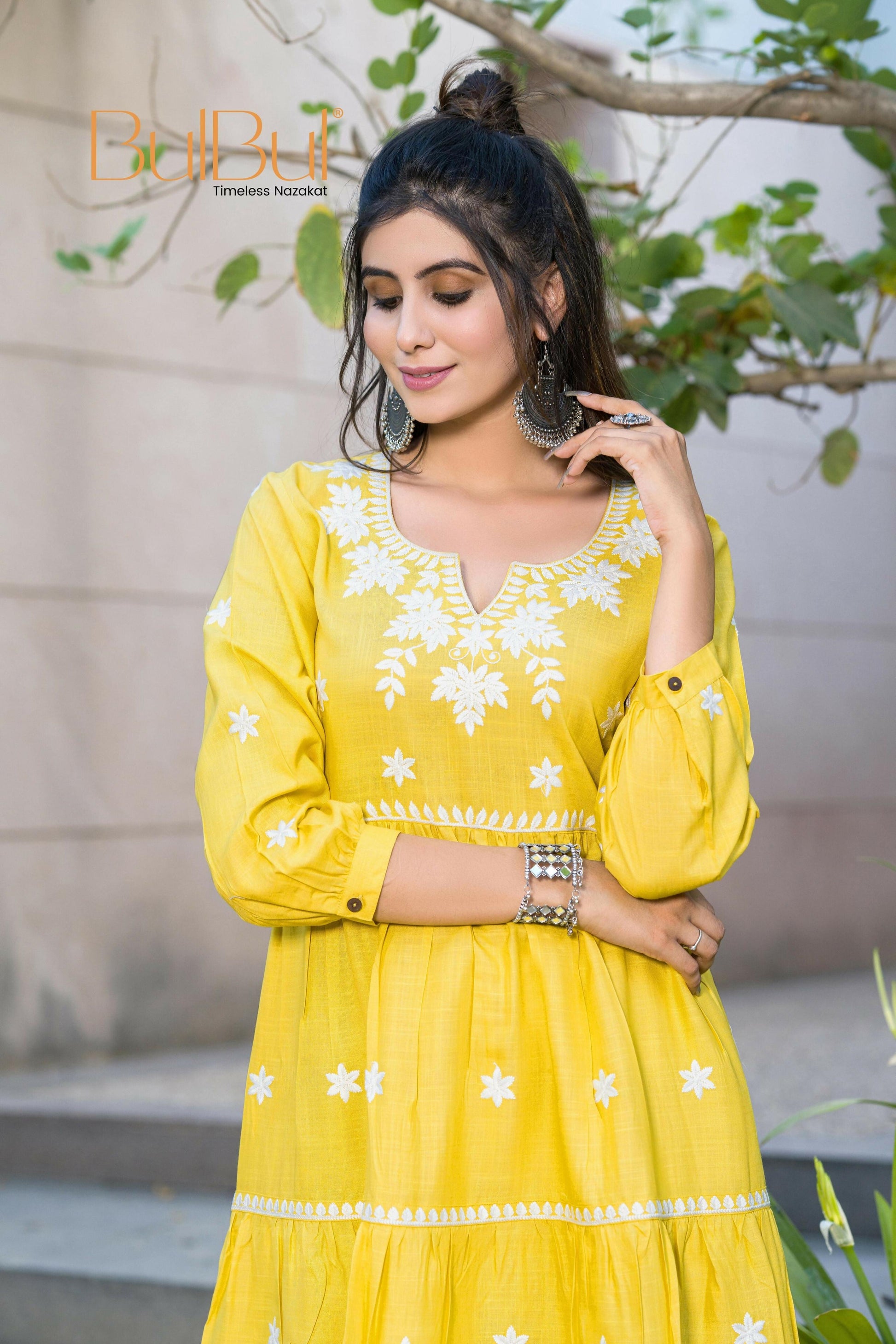 BulBul Dhawani Rayon Mustard Co-Ord Set - Swadesiicart