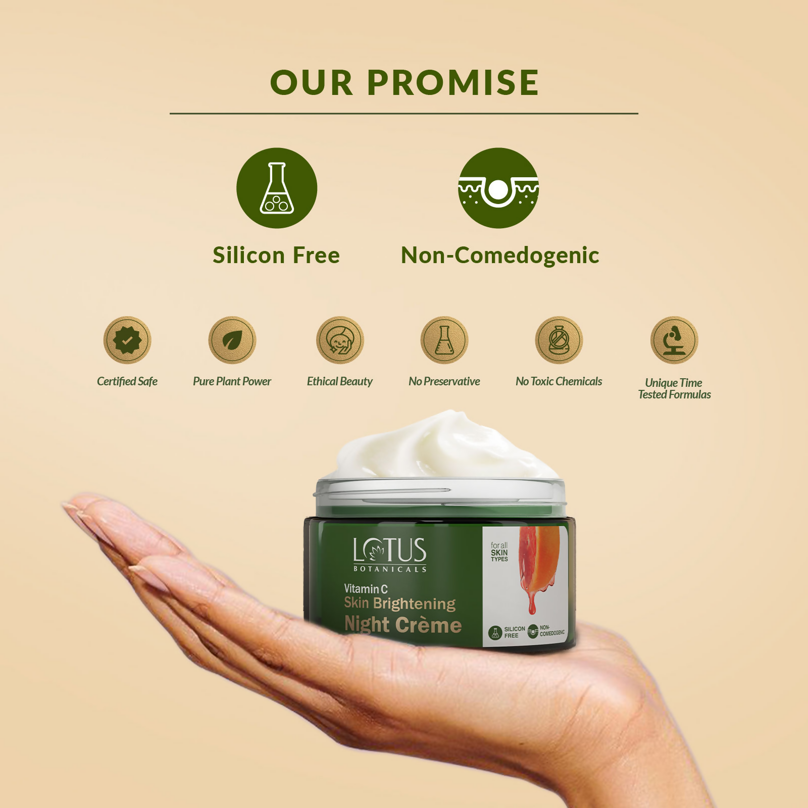 Lotus Botanicals Skin Brightening Night Cream | Swadesiicart