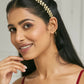 Nuyug 22K Gold-Plated Kundan & Pearl Studded Matha Patti Head Jewellery | Swadesiicart