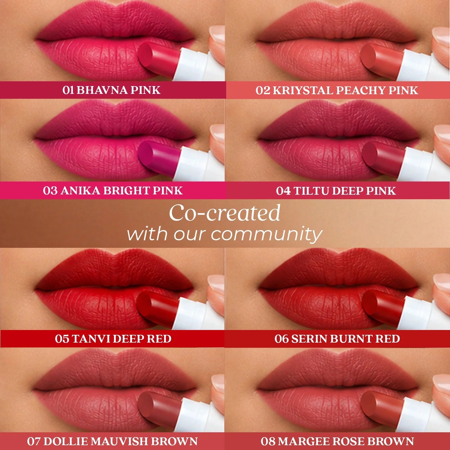 Herb Enriched Ayurvedic Lipstick Micro-Mini Kit:16 shades