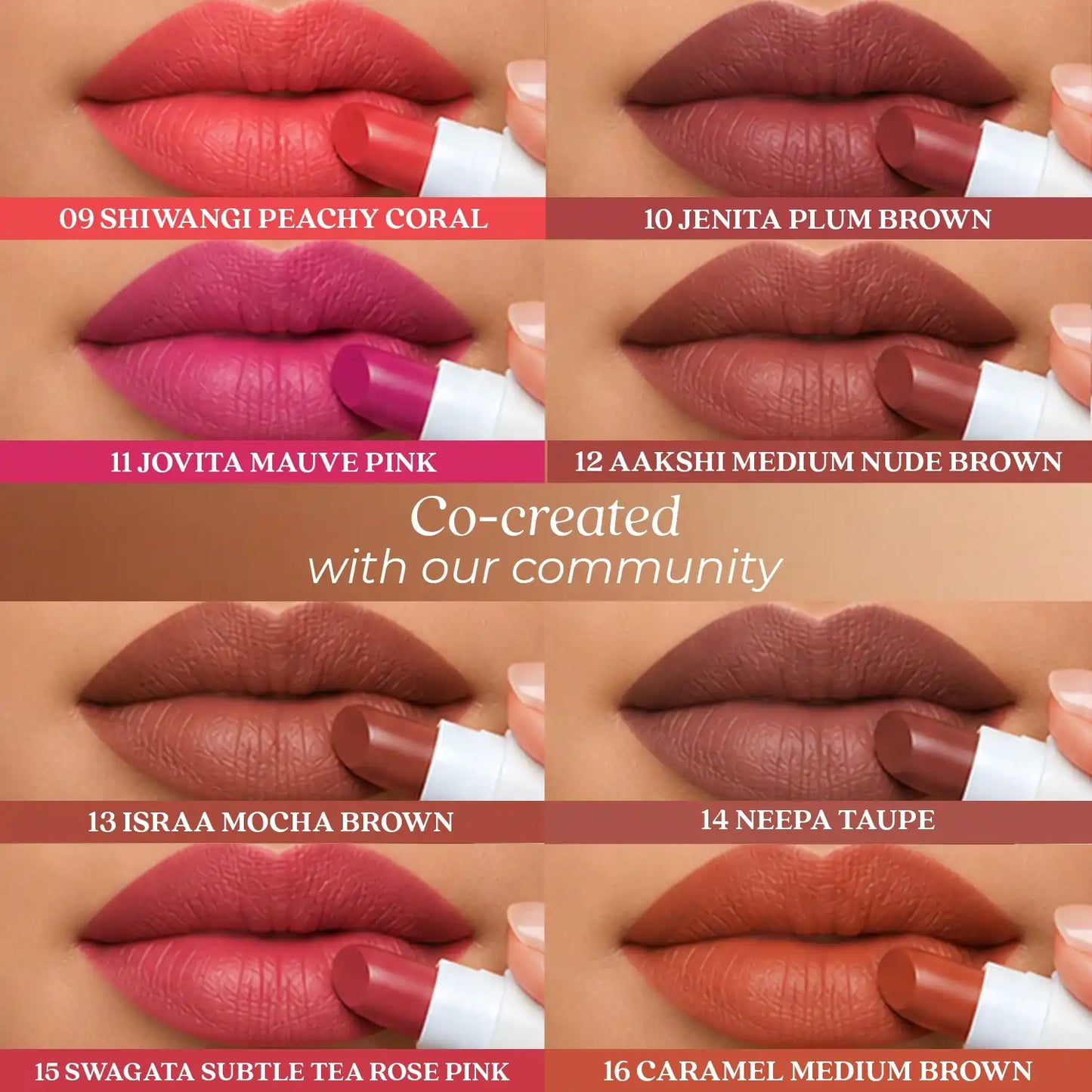 Herb Enriched Ayurvedic Lipstick Micro-Mini Kit:16 shades