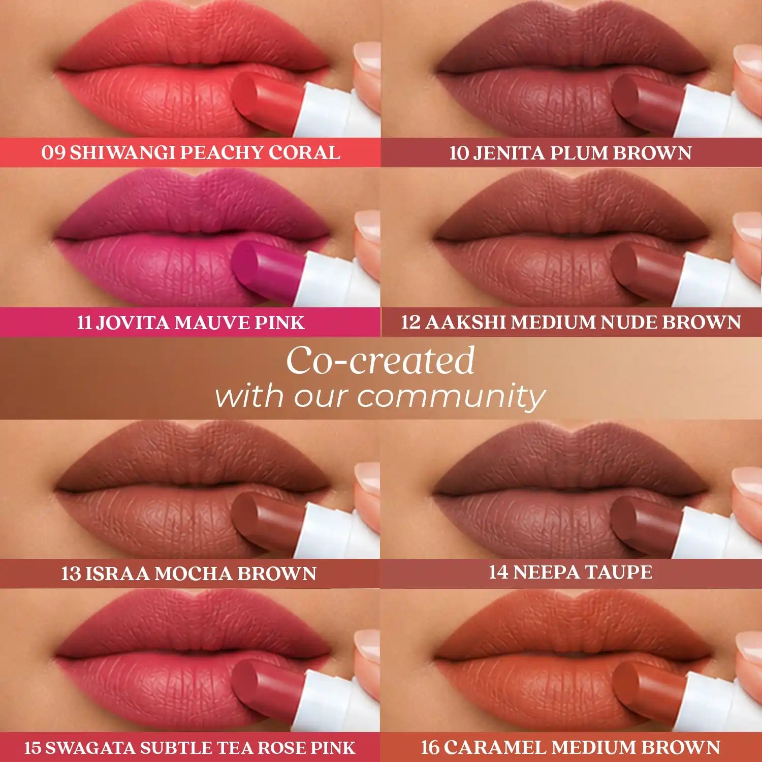 Herb Enriched Ayurvedic Lipstick Micro-Mini Kit:16 shades