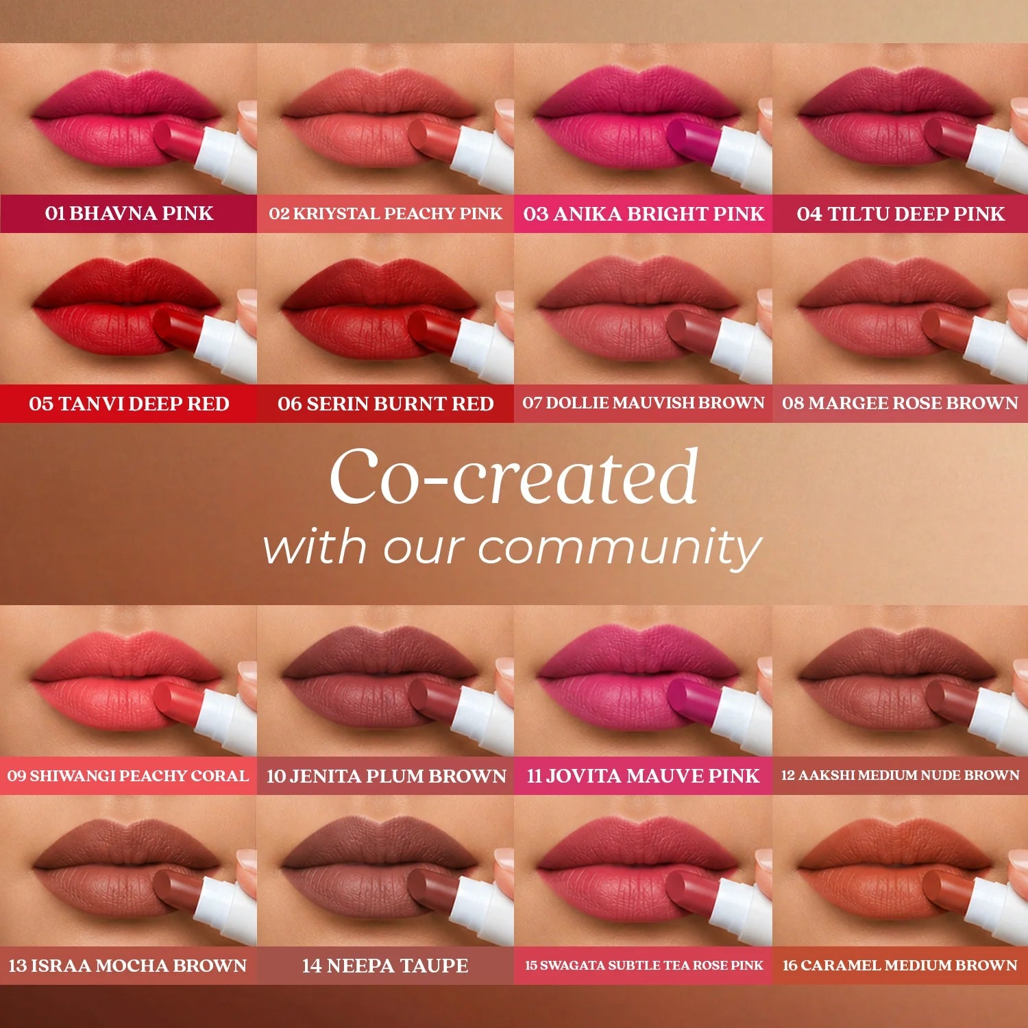 Herb Enriched Ayurvedic Lipstick Micro-Mini Kit:16 shades