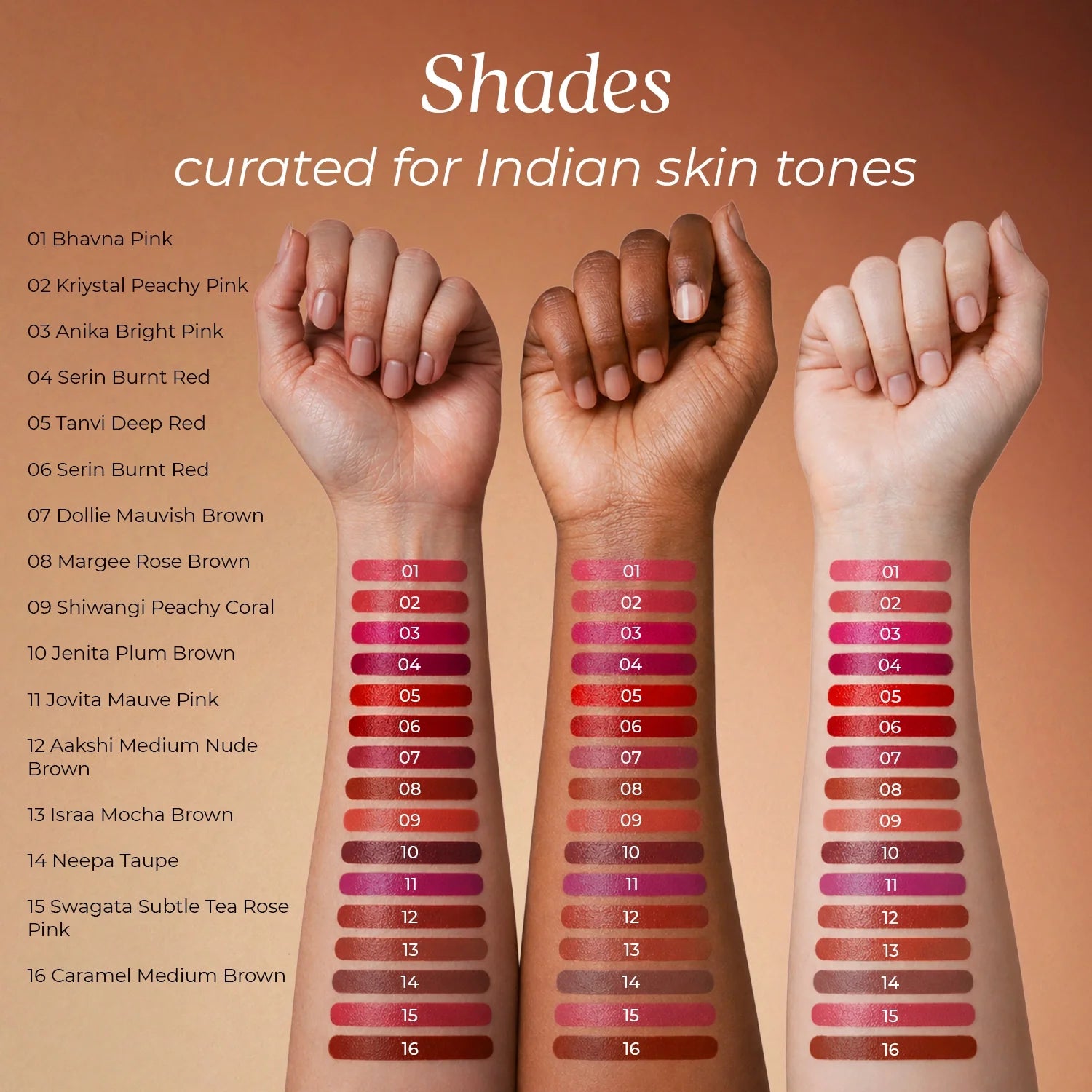 Herb Enriched Ayurvedic Lipstick Micro-Mini Kit:16 shades