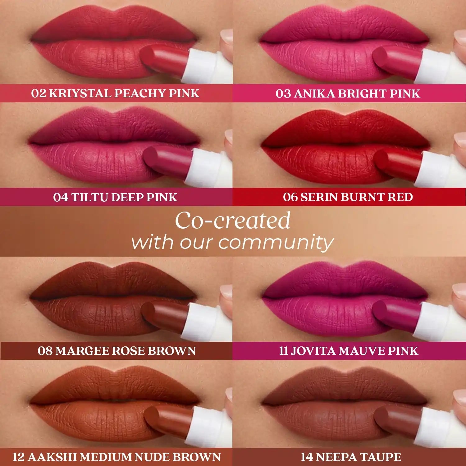 Herb Enriched Ayurvedic Lipstick Micro-Mini Kit - 8 shades