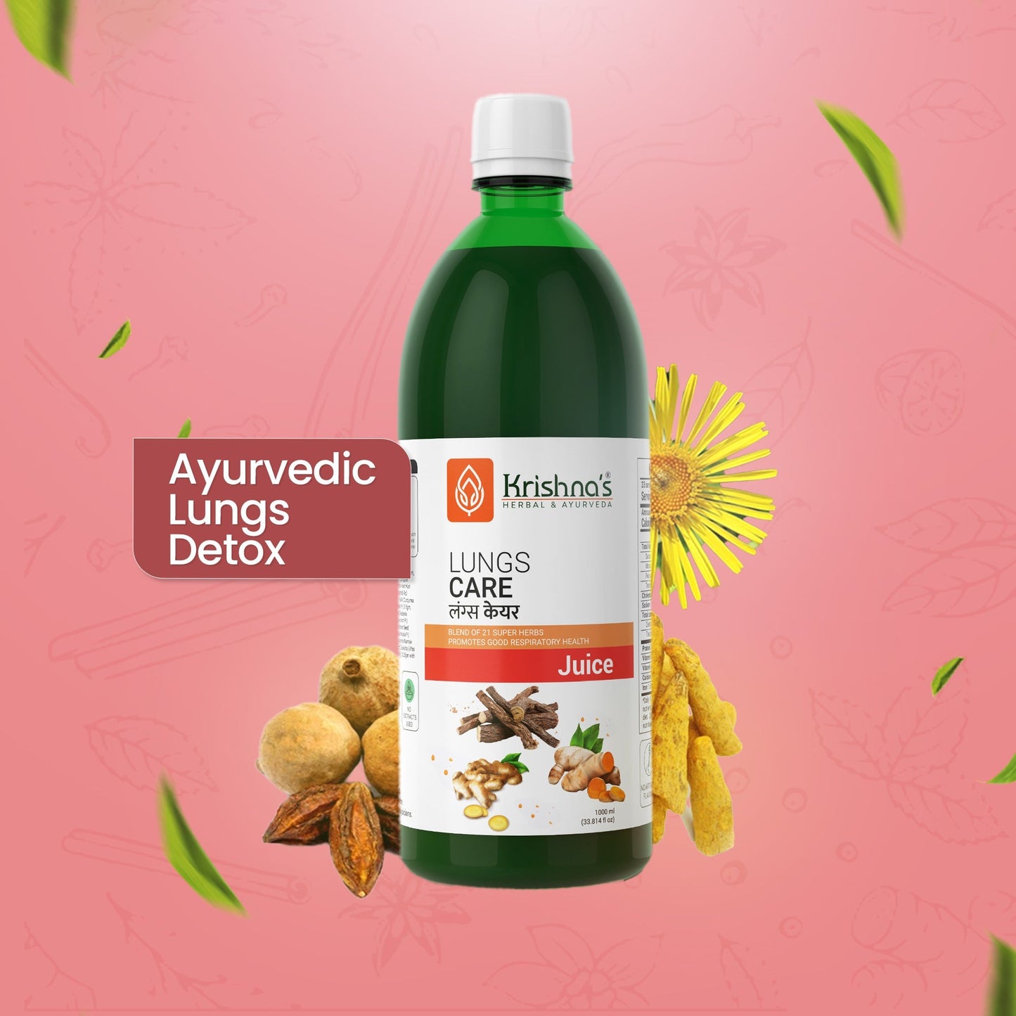 Krishna'S Herbal & Ayurveda Lungs Care Juice | Swadesiicart
