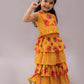 Lil Drama Genda Phool Mustard Choli and Lehanga Set For Girls | Swadesiicart