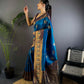 Joban Fashion Banarasi Royal Blue Woven Soft Silk Saree | Swadesiicart