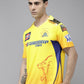 playR Men Sports Printed Polo Collar Dri-FIT CSK Fan 7 Dhoni T-shirt IPL, T20 | Swadesiicart