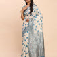 Shree Shyam Fashion Linen Cotton Sky Blue Saree
