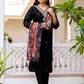 The52 Black Women's Beautiful Viscose Chanderi Fabric Embroidered Work Straight Kurta Pant and Dupatta Set - Swadesiicart