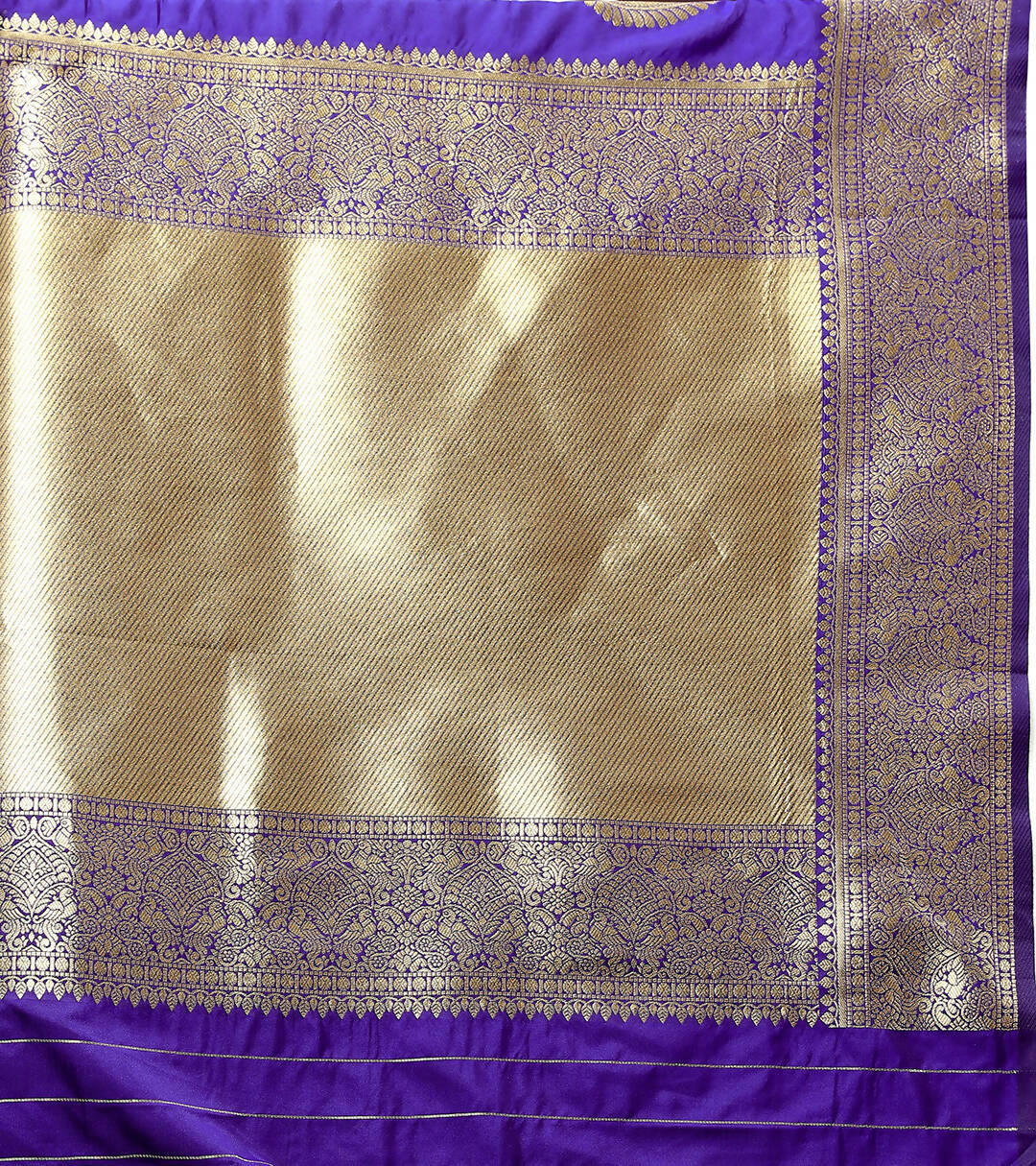 Lorenvalley Fashion Purple Soft Silk Woven Design Gold Zari Weaving Saree - Swadesiicart