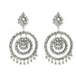 Mominos Fashion Johar Kamal Women's White Kundan Circles Earrings - Mominos Fashion