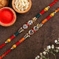 American Diamond Rakhi Set & KitKat Chocolates