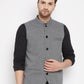 Even Apparels Grey Merino Men Woven Nehru Jacket PW689 | Swadesiicart