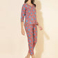 Janasya Women's Pink Cotton Floral Printed Casual Regular Co-ords - Swadesiicart