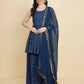 Designer Stylish Blue cotton Stitched Suit With Dupatta - Tanisha | Swadesiicart