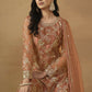 Tangy Brown Net Embroidered Wedding Festive Gharara Suit - Emponline | Swadesiicart