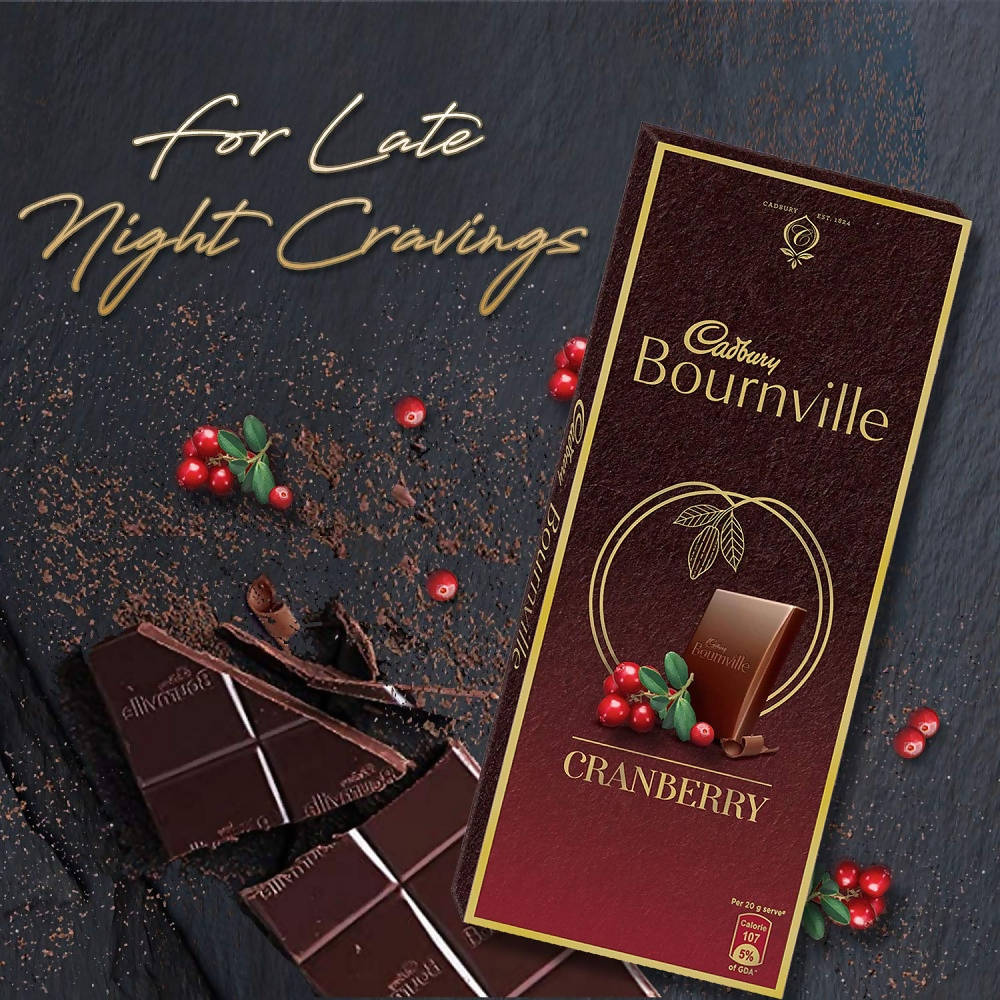 Cadbury Bournville Cranberry Dark Chocolate Bar - Swadesiicart