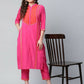 Ahalyaa Womens Pink Crepe Printed Kurtas | Swadesiicart