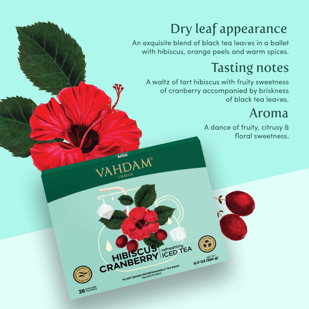 Hibiscus Cranberry Iced Tea | 26 Pitcher Tea Bags
