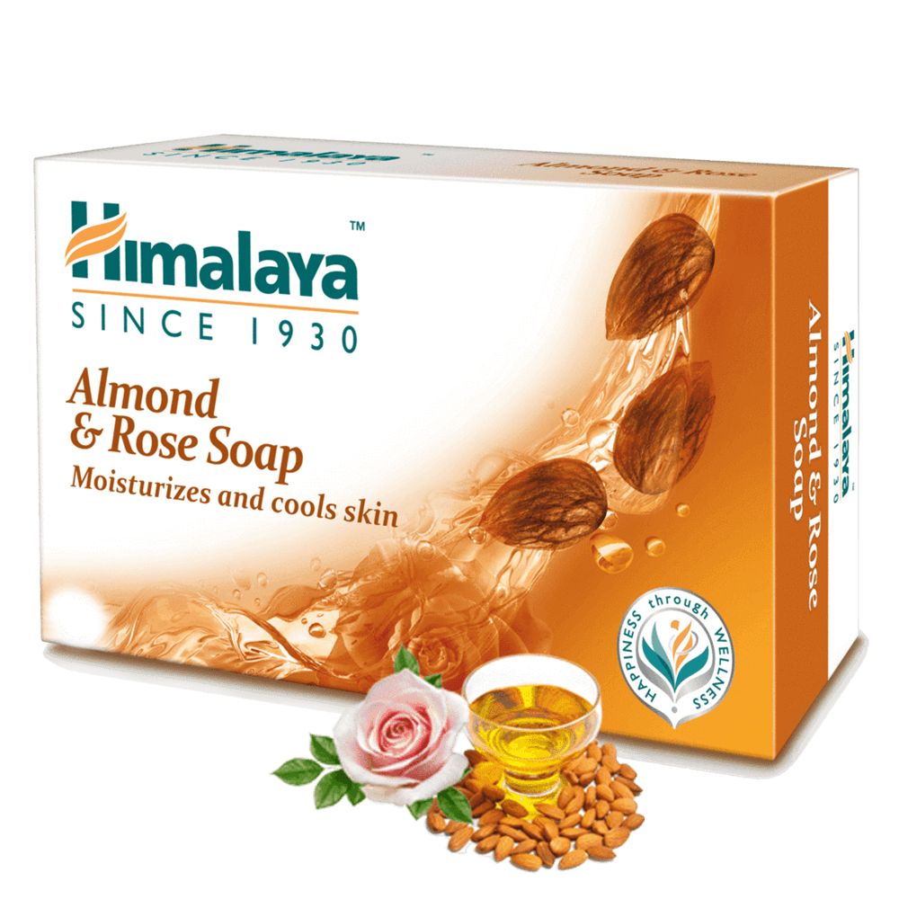 Himalaya Herbals Almond and Rose Soap - Swadesiicart