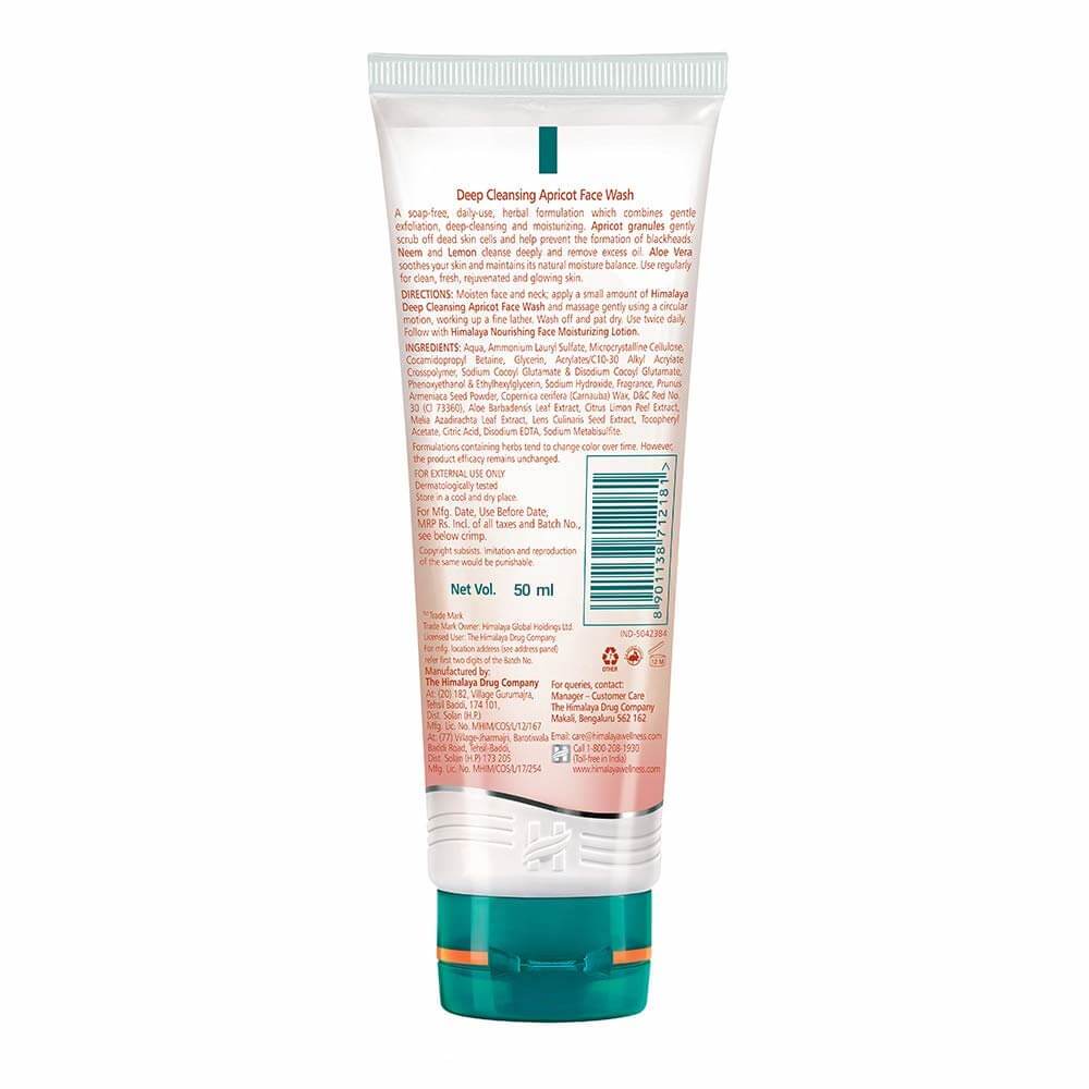 Himalaya Herbals Deep Cleansing Apricot Face Wash | Swadesiicart